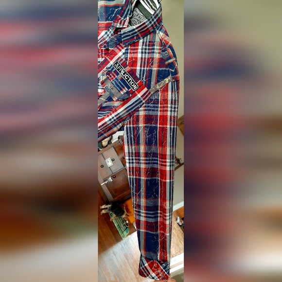 Affliction Black Premium LIMITED EDITION Flannel Long Sleeve Button Down. - Picture 8 of 15